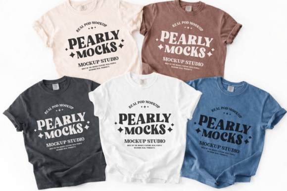 Download Comfort Colors 1717 Group T-shirt Mockup - Mockup Collection