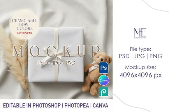 Download Wrapping Paper Mockup PSD PNG Canva - Mockup Collection