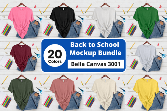 Download Back to School Bella Canvas Mockup Pack - Premium Resources