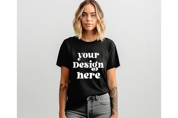 Download Comfort Colors C1717 Black Shirt Mockup - Mockup Collection