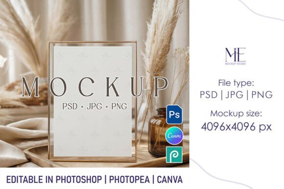 Download A4 Table Sign Mockup PSD PNG Wedding - Mockup Collection