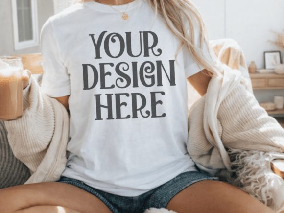 Download White Bella Canvas 3001 Tshirt Mockup 6 - Bella canvas Collection