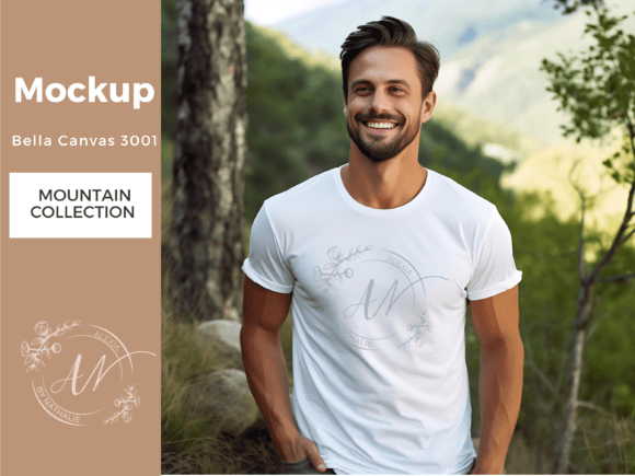 Download Bella Canvas Mockup - Men White Tshirt - Bella canvas Collection