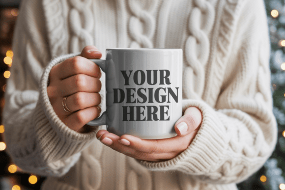 Download 11oz White Christmas Mug Mockup 3 - Mockup Collection