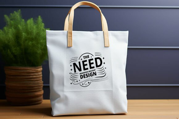 Download White Canvas Tote Bag Branding Mockup - Mockup Collection