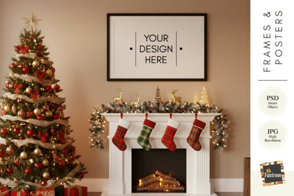 Download Christmas Horizontal Frame Mockup - Horizontal frame mockup Collection